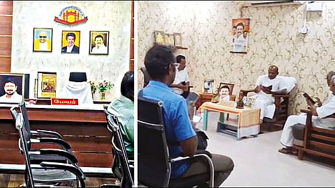 தன்னை உருவாக்கியது திமுக தலைவர்.. முதல்-அமைச்சர் விஜய் படம் அருகே அமர்வதை தவிர்க்கும் நெல்லை மேயர்