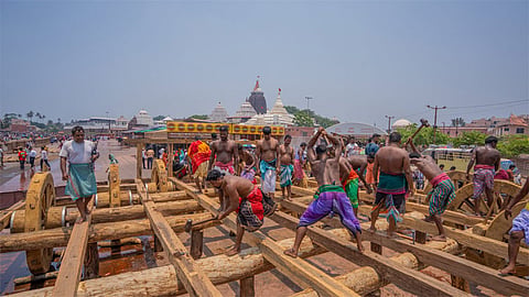 பூரி ரத யாத்திரை, தேர்கள் கட்டுமான பணி