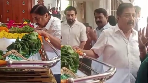பாரதிராஜா உடலுக்கு நடிகர்கள் சிவக்குமார், சூர்யா நேரில் அஞ்சலி