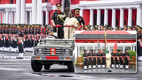 டேராடூன் இந்திய ராணுவ அகாடமியில் பயிற்சி முடித்த வீரர்கள் அணிவகுப்பு - ஜனாதிபதி திரவுபதி முர்மு பங்கேற்பு