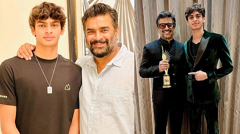 நான் அதிர்ஷ்டசாலி: நடிகர் மாதவனின் மகன் வேதாந்த்