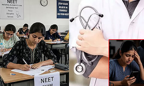 NEET re-exam mental health counseling via telephone