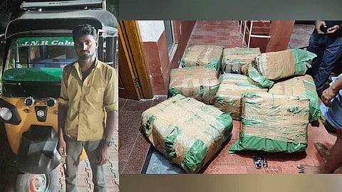 வாசனை ஷேம்புகள்பறிமுதல், ஆட்டோ ஓட்டுனர் கைது