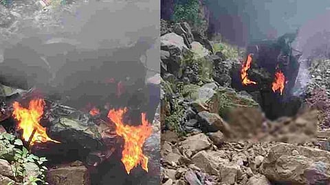 உத்தரகாண்ட்: பள்ளத்தாக்கில் கவிழ்ந்து தீப்பற்றி எரிந்த கார் - 2 பேர் பலி