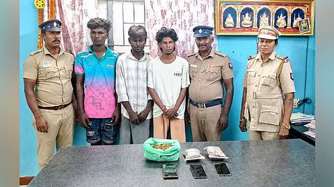 கஞ்சா பறிமுதல், 3 வாலிபர்கள் கைது
