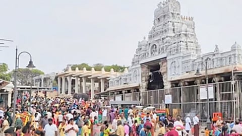 தொடர் விடுமுறை: திருச்செந்தூர் முருகன் கோவிலில் அலைமோதிய பக்தர்கள் கூட்டம்