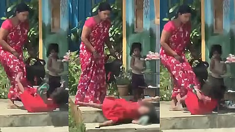 அங்கன்வாடி மையத்தில் சிறுமியை காலால் எட்டி உதைத்தது ஊழியர் அல்ல, தாய் தான் வீடியோ பரவிய விவகாரத்தில் திருப்பம்