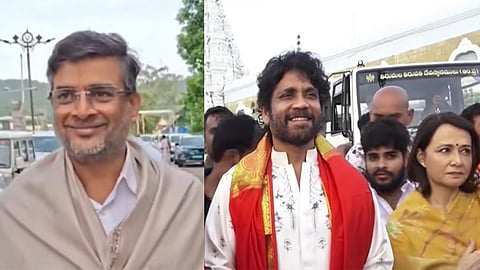 திருப்பதி கோவிலில் தரிசனம் செய்த நடிகர்கள் நாகார்ஜுனா, மாதவன்