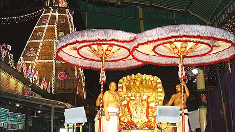 திருச்சானூரில் சுந்தரராஜ சுவாமி அவதார மகோற்சவம் நடைபெற்றது. முதல் நாளில் பெரிய சேஷ வாகன சேவை நடைபெற்றது