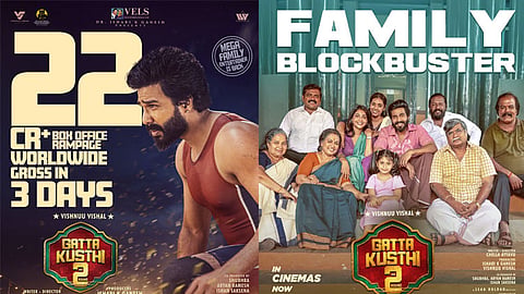 3 நாட்களில் ரூ. 22 கோடி வசூலித்த விஷ்ணு விஷாலின் “கட்டா குஸ்தி 2”