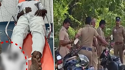 சென்னையில் ரவுடி துப்பாக்கியால் சுட்டுப்பிடிப்பு