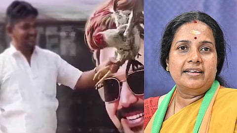சேவலை ரத்தகாவு கொடுத்த விஜய் ரசிகர்: இதெல்லாம் என்ன மனநிலை..? - வானதி சீனிவாசன்