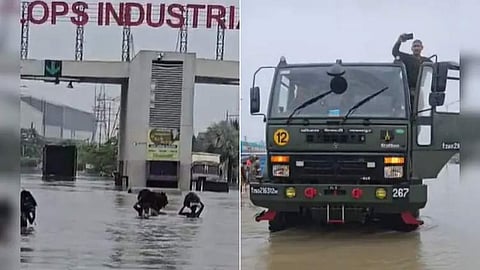 குஜராத்தில் கனமழை, வெள்ளம் - மீட்புப்பணியில் ராணுவம்