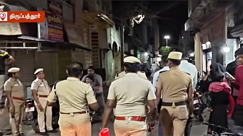 திருப்பத்தூரில் போலீசார் இரவு நேரத்தில் திடீர் ரோந்து: சட்டம்-ஒழுங்கை வலுப்படுத்த அதிரடி நடவடிக்கை