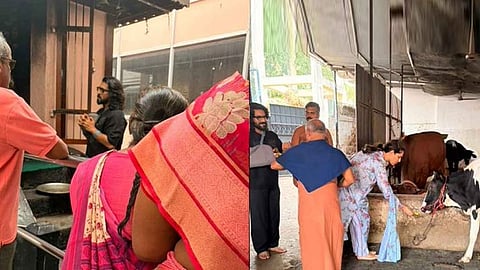 கோவை: சித்தாபுதூர் அய்யப்பன் கோவிலில் நடிகர் ராம் சரண் சாமி தரிசனம்