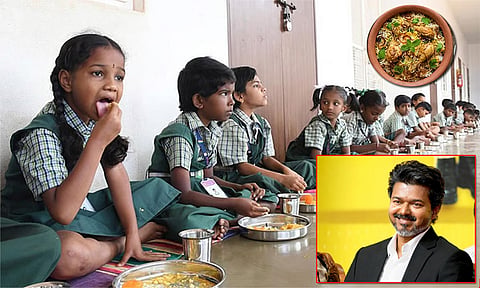 விஜய், அரசு பள்ளி மாணவர்களுக்கு மதிய உணவில் சிக்கன் பிரியாணி