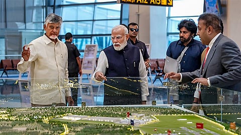 ஆந்திராவில் ரூ.18,000 கோடி மதிப்பிலான திட்டங்களுக்கு அடிக்கல் நாட்டினார் பிரதமர் மோடி