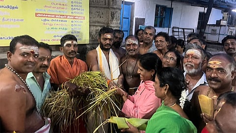 கன்னியாகுமரி பகவதி அம்மன் கோவிலில் ஆடி மாத நிறை புத்தரிசி பூஜை