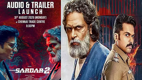 கார்த்தியின் “சர்தார் 2 ” படத்தின் டிரெய்லர் மற்றும் இசை வெளியீட்டு விழா அறிவிப்பு