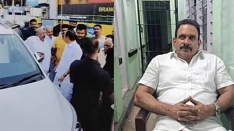 கேரள முதல்-மந்திரியின் காரை வழிமறித்த காங்கிரஸ் பிரமுகர் கைது