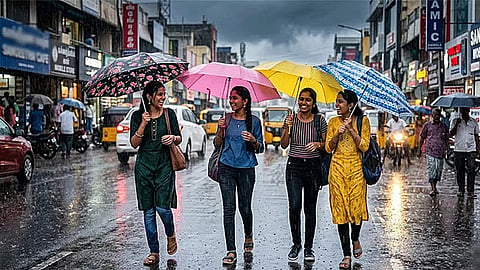சென்னையின் பல்வேறு பகுதிகளில் பரவலாக மழை