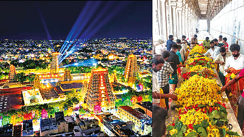நாளை மறுநாள் கும்பாபிஷேகம்: மதுரை மீனாட்சி அம்மன் கோவிலுக்கு 5 டன் மலர்கள் வருகை
