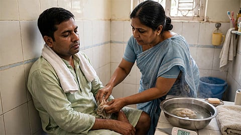 காய்ச்சல் பாதிப்பு இருந்தால் குளிர்ந்த நீரில் குளிக்காமல், வெதுவெதுப்பான நீரில் குளிப்பது சிறந்தது