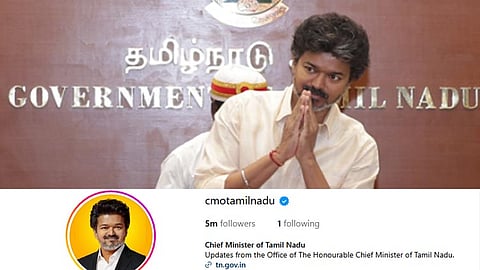 முதல்-அமைச்சர் விஜய்யின் இன்ஸ்டாகிராம் பக்கத்தை பின்தொடர்பவர்களின் எண்ணிக்கை 50 லட்சத்தை கடந்து சாதனை