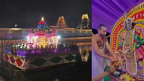 புன்னைநல்லூர் மாரியம்மன் கோவிலில் தெப்ப உற்சவம் நடைபெற்றது