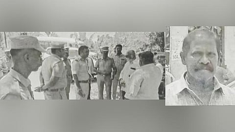 இரட்டைக்கொலை நடந்த இடத்தில் நெல்லை மாநகர போலீஸ் கமிஷனர் சேகர் சஞ்சய் தேஷ்முக் விசாரணை நடத்தினார். கொலையான டால்டன்.