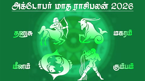 அக்டோபர் மாத ராசிபலன் - தனுசு, மகரம், கும்பம், மீனம்