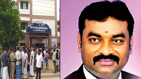 வக்கீல்கள் நலச்சங்க தலைவருக்கு அரிவாள் வெட்டு: 5 பேர் கும்பலுக்கு போலீஸ் வலைவீச்சு