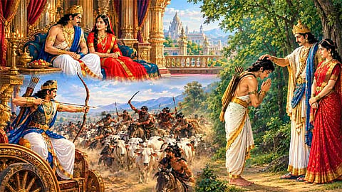 சட்டத்திற்கு முன் அனைவரும் சமம்... தனக்குத் தானே தண்டனை கொடுத்து கானகம் சென்ற அர்ஜுனன்