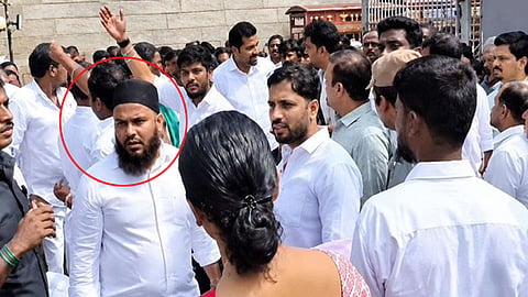 திருவண்ணாமலை அண்ணாமலையார் கோவிலுக்குள் மாற்றுமத அடையாளங்களுடன் சென்ற அமைச்சரின் உதவியாளர்