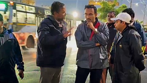 சென்னையில் கனமழை: மழைநீர் தேங்கும் பகுதிகளில் அமைச்சர் அருண்ராஜ் நேரில் ஆய்வு