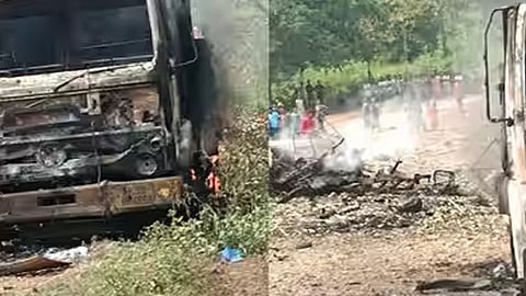 ஆந்திராவில் சாலைப் பணிக்காக வைக்கப்பட்ட வெடி: பள்ளி ஆசிரியர் உள்பட 5 பேர் பலி.