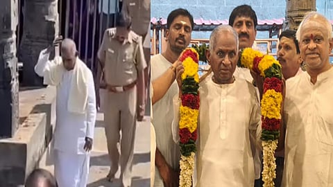 திருவண்ணாமலையில் இசையமைப்பாளர் இளையராஜா சாமி தரிசனம்