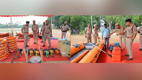வடகிழக்கு பருவமழை முன்னெச்சரிக்கை: பேரிடர் மீட்பு உபகரணங்களை தூத்துக்குடி எஸ்.பி. ஆய்வு.