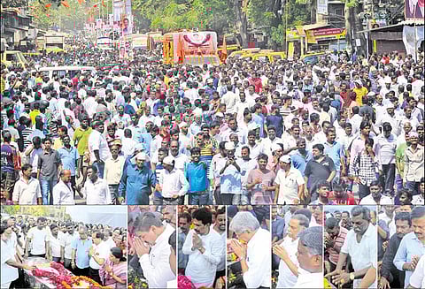 தாராவி சிவசேனா தலைவர் முத்துராமலிங்கம் உடல் தகனம்