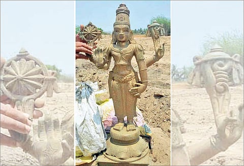 பெருமாள் வெண்கல சிலை கண்டெடுப்பு; 100 ஆண்டுகள் பழமையானதா?