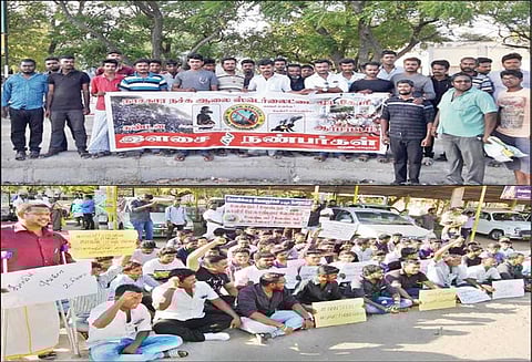 கோவில்பட்டி, எட்டயபுரத்தில் ஸ்டெர்லைட் ஆலைக்கு எதிராக மாணவர்கள் போராட்டம்