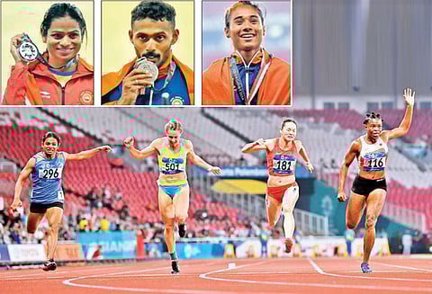 ஆசிய விளையாட்டு 100 மீட்டர் ஓட்டத்தில் இந்திய வீராங்கனை டுட்டீ சந்த் வெள்ளிப்பதக்கம் வென்று அசத்தல்