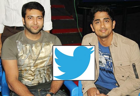 ஜெயம்ரவி, சித்தார்த் டுவிட்டர் கணக்கு முடக்கம்?