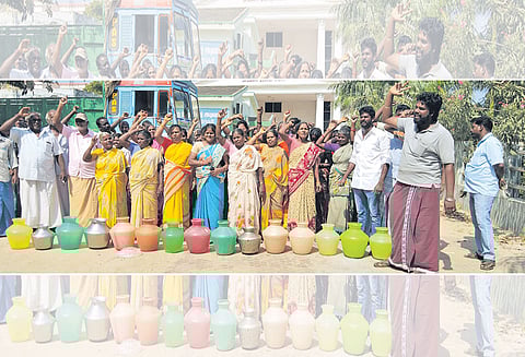 குடிநீர் வழங்கக்கோரி வட்டார வளர்ச்சி அலுவலகத்தை முற்றுகையிட்ட பொதுமக்கள்