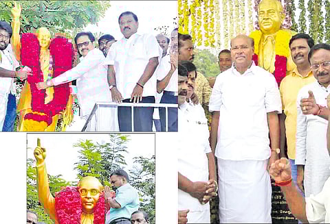 அம்பேத்கர் நினைவுநாள்: அரசியல் கட்சி தலைவர்கள் அஞ்சலி