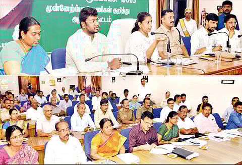 தேனியில் அரசு பொருட்காட்சி நடத்துவது குறித்து ஆலோசனை