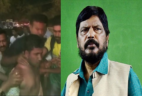 பொது நிகழ்ச்சியில் கலந்து கொண்ட மத்திய மந்திரியின் கன்னத்தில் அறைந்த வாலிபர் - மராட்டியத்தில் பரபரப்பு