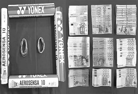 சென்னை விமானநிலையத்தில் மலேசியா கடத்த முயன்ற ரூ.22½ லட்சம் வெளிநாட்டு பணம் பறிமுதல்; 5 பேர் சிக்கினர்