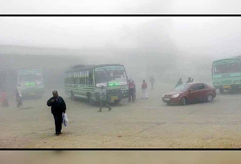 கொடைக்கானலில் கடும் பனிமூட்டம்