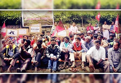 20 சதவீத போனஸ் வழங்கக்கோரி தனியார் தேயிலை தோட்ட தொழிலாளர்கள் உண்ணாவிரதம்